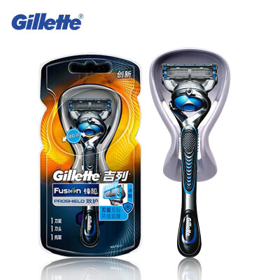 

New Genuine Gillette Fusion Proshield Razors Flex Ball Brand Shaving Machine 1 holder with 1 bladese Washable Shavers Cool Mint