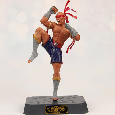 

New Cool LOL Character model Lee Sin Doll ornaments Muay Thai Lee Sin Doll model Gifts for children Boy toy