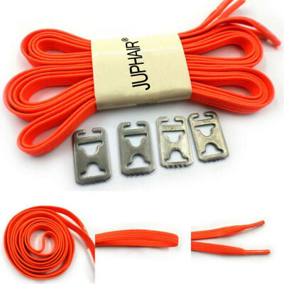 

JUP 12 пар Lazy Not Tie Shoelaces Metal Fashion Простые высокие эластичные кружева Взрослые детские замки Кроссовки No Knots Laces