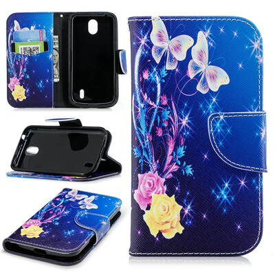 

BEFOSPEY Painting PU LeatherSoft TPU Card Slot Stand Wallet Case For Nokia 145"2018