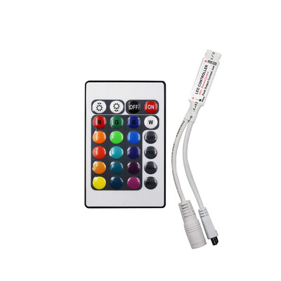 

LED RGB Controller DC12V Mini 24 Key IR Remote Controller For 3528 5050 RGB LED Strip Light