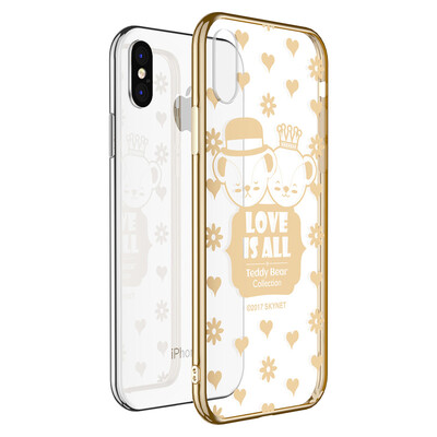 

Teddy Collection Apple x Mobile Shell iPhonex / 10 Обложка Гальваника Прозрачная силиконовая Мягкая оболочка Любовь Тедди