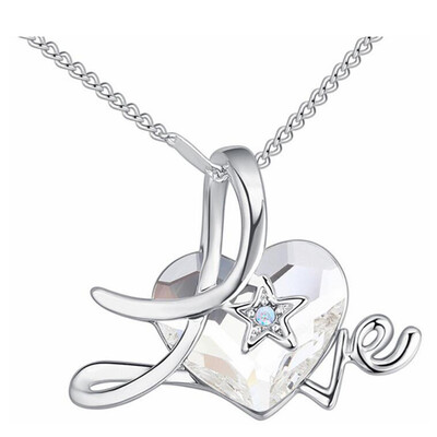 

Heart Pendant Necklaces Crystal from Austrian Fashion Jewelry Women Accessories Luxury Noblest Bijoux 27341