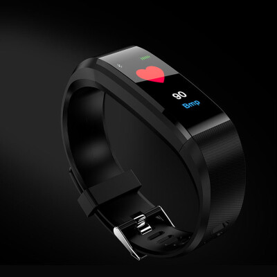 

Color Screen Smartband Heart Rate Monitor blood oxygen blood pressure Wristband Fitness Flex Bracelet for Android iOS APP Watch