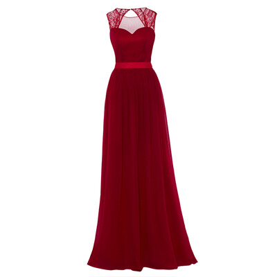 

CAZDZY Scoop Neck Backless A Line Evening Dress