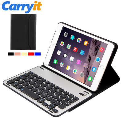 

Carryit Aluminum alloy bluetooth keyboard with leather case for iPad mini, mini 2 and mini 3. portable, durable