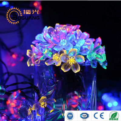 

BOGUANG 7M LED flower string colorful light solar panel power for outdoor Christmas lights street party home tree decoration use