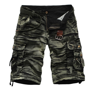 

Men Jeans Shorts Casual Training Cotton Breathable Multi Pocket Camouflage Cargo Pants for Men