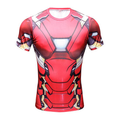 

Captain America Civil War Tee 3D Printed T-shirts Men Compression Avengers Iron Man Cosplay Costumes Fitness Clothes Male Tops