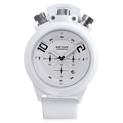 

MEGIR Watch Top Brand Luxury Quartz Watches Casual Fashion Watch Three sub-dials Work Relogio Masculino