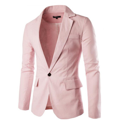 

England Style Blazer Men Casual Jacket Business Suit Formal Dress