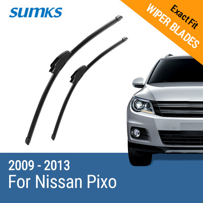

SUMKS Wiper Blades for Nissan Pixo 22"&13" Fit Hook Arms 2009 2010 2011 2012 2013