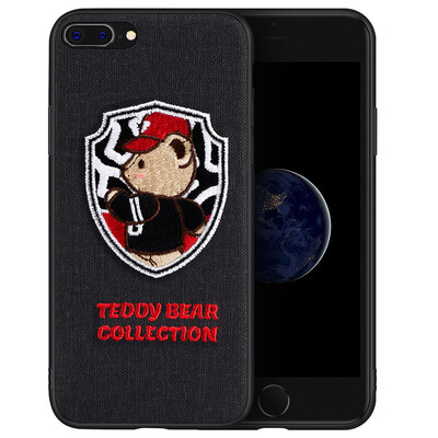 

Teddy Dedicated Apple 87Plus Mobile Shell iPhone87Plus Cartoon Cover Creative 3D Stereo Embroidery All-inclusive Soft shell Teddy Athlete
