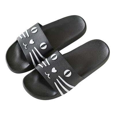 

Youku bathroom slippers summer men&women couple home cartoon light soft bottom home anti-slip sandals&slippers women models black 38-39 yards suitable for 37-38 feet