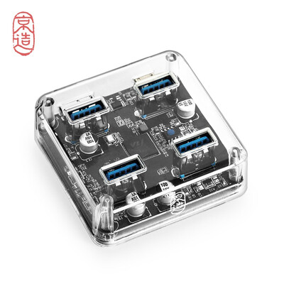 

Изготовленный в Пекине USB3.0 прозрачный сплиттер 4 HUB мультиинтерфейсный расширительный конвертер ноутбук перетащить четыре удлинителя концентратора с интерфейсом мощности 30 см