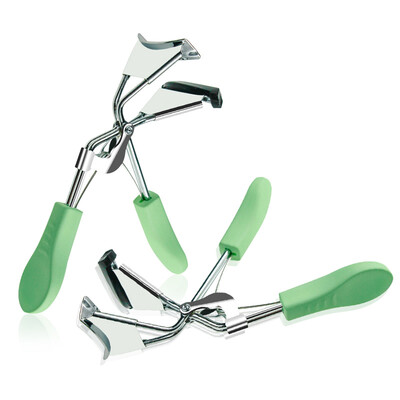 

Cool goods KUPIN elastic wide angle electric eyelash curler professional curling eyelashes non-slip handle elastic silicone strip beauty tools 2 sets