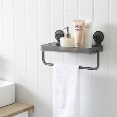 

Runjin bathroom rack free punching bathroom storage towel rack strong suction cup black box bathroom series RJ-1120