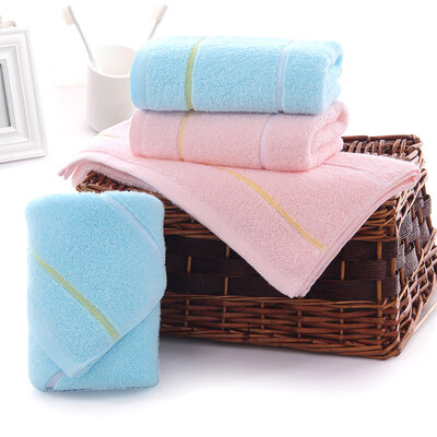 

Jiuzhou deer towel home 2 loaded cotton comfortable absorbent increase face towel thickening couple towel adult wash face towel face towel blue cloud powder 3370cm