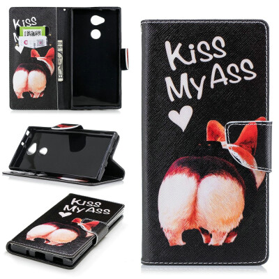 

BEFOSPEY Painting PU LeatherSoft TPU Card Slot Stand Wallet Case For Sony Xperia XA2 Ultra 60"2018