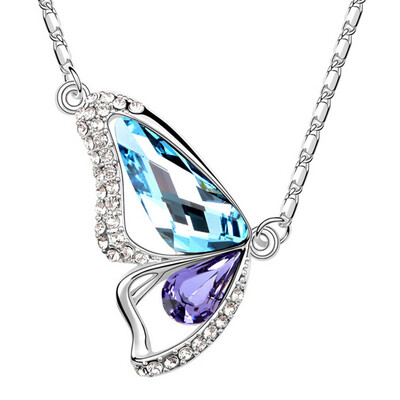 

Butterfly Necklace Austrian Crystal High Quality Rhinestone Necklace Pendant For Women Fashion Jewelry 5033