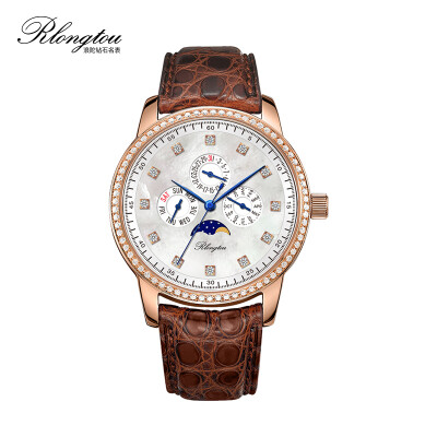 

RlongTou watch mens elegant series 103M-P-C rose gold Shellfish belt Front diamond