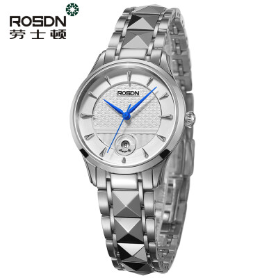 

luxury brand ROSDN lovers watches Women Wrist Watch Men couple Quartz Watch Stainless steel waterproof clock relogio masculino