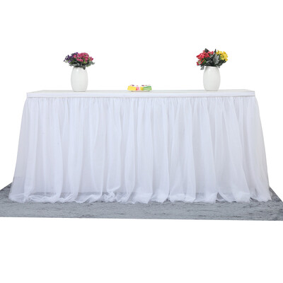 

Tutu Tulle Table Skirt Cloth for Party Wedding Home Decoration