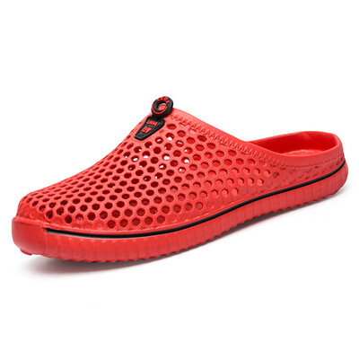 

DJSUNNYMIX Fashion Men Sandals 2018 Summer Men Beach Hollow Breathable Sandals Causal Shoes Male Water Slippers