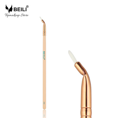 

BEILI 315 Pink Handle Luxe Rose Golden Ferrule Angled Eyeliner Single Makeup Brushes