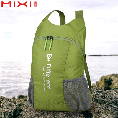 

Mixi mixi skin bag backpack female outdoor leisure sports backpack lightweight collapsible light portable backpack green M5363