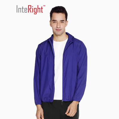 

INTERIGHT outdoor skin clothing for men&women models light&breathable windbreaker treasure blue male M