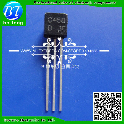 

Free shipping C458D 2SC458D 2SC458 TO-92 200pcsbag TO-92 NPN Epitaxial Planar Silicon Transistors power triode transistor