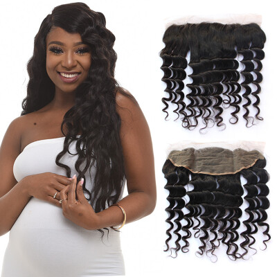 

Nami Hair Product Бразильские волосы реми Remy Loose Deep Wave13X4 Кружева Фронтальное закрытие уха к уху с детскими волосами 10 "-20" Free Shipp