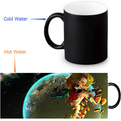 

Metroid 350ml / 12oz Heat Reveal Mug Color Change Чашка кофе Чувствительные морфинг-кружки Волшебная чашка для чайных чашек