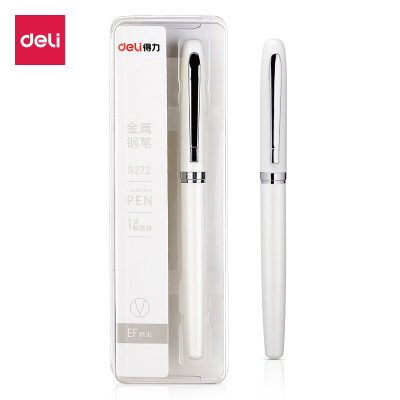 

Deli deli EF dark tip excellent series of posture posture pen pen metal punch ink pen white S272