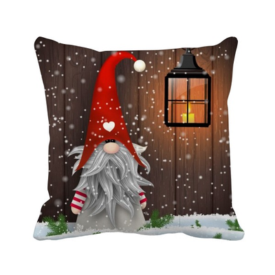 

Christmas Santa Claus Snowflake Moustache Square Throw Pillow Insert Cushion Cover Home Sofa Decor Gift