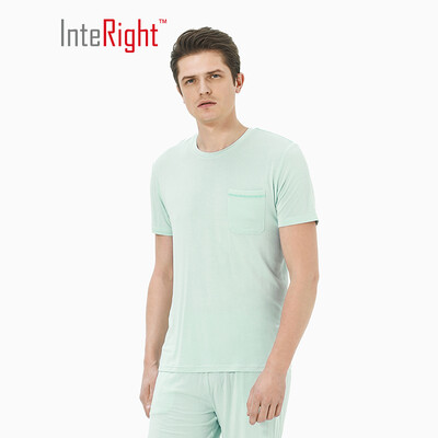 

INTERIGHT base set mens mint antibacterial cool round neck short sleeve shorts suit lavender M