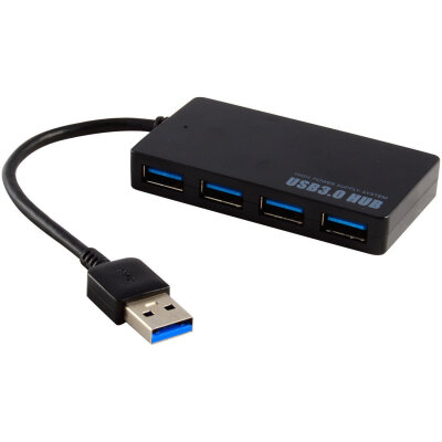 

Huayuan 4-port USB 3.0 Hub 5gbps Portable Compact for Pc Mac Laptop Notebook Desktop