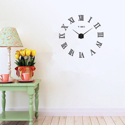 

3D Wall Clock Frameless Modern Mirror Metal Large Wall Stickers Clocks Wall Watches Room Home Decorations