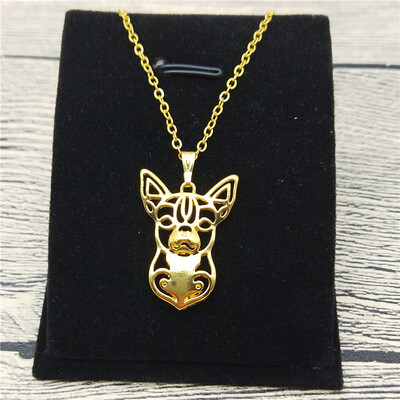 

New Chihuahua Necklace Trendy Style Chihuahua Pendant Necklace Women Pet Jewellery Fashion Animal Dog Jewellery