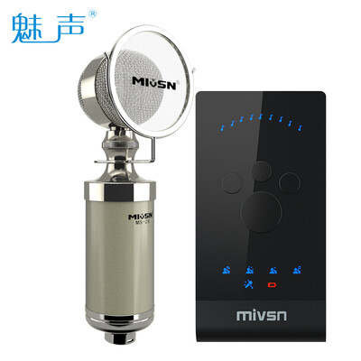 

Charm Sound I Charm -2 Mobile Anchor External Sound Card Set National K Songs Condenser Microphone Microphone Hands Map Live Microphone Computer Recordings Shouting Wheat Equipment