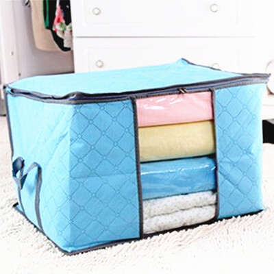 

HomePower thick bamboo charcoal storage box large quilt blanket storage bag clothes storage box storage box clothes storage bag quilt storage 3 Pack gray
