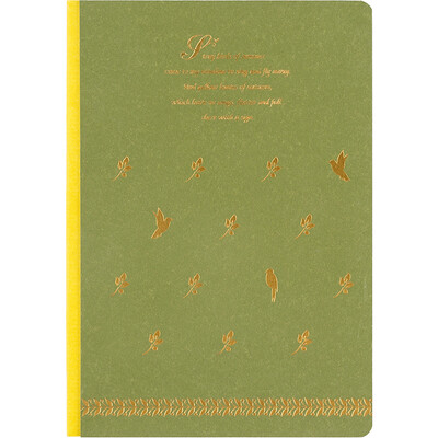 

Kinbor 120 sheets of B6 grid hand book hand book notepad square lattice stationery notebook the birds dark green DTB40057