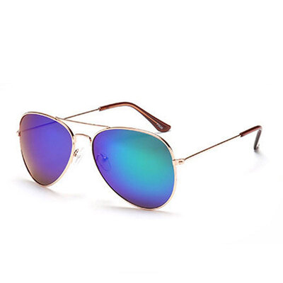 

Солнцезащитные очки классические Aviator UV400, серебристая оправа с белыми линзами