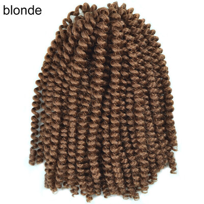 

Chorliss Crochet Braids Ombre Spring Twist Hair Kanekalon Synthetic Hair Extensions Braids 110gpack for women 8Inch Blonde Bug