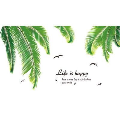 

DIY Removable Wall Decal Stickers Love Palm Tree Wall Stickers for Kids Room Living Room Bathroom Kitchen Bedroom Home Deco