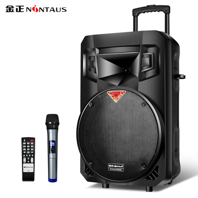 

Jinzheng NINTAUS N39 15 inch square dance audio speaker portable outdoor mobile portable belt single wireless microphone lever player