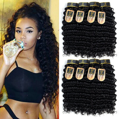 

YAVIDA Hair 7A Deep Wave Brazilian Hair Products 4 Bundles Brazilian Virgin Hair Deep Wave Human Hair Extension