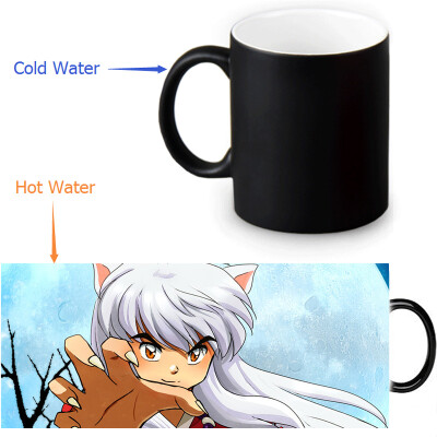 

Inuyasha 350ml/12oz Heat Reveal Mug Color Change Coffee Cup Sensitive Morphing Mugs Magic Mug Milk Tea Cups