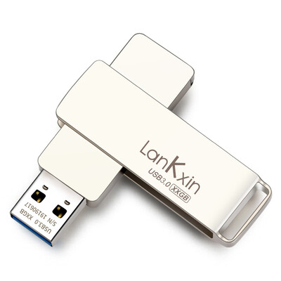 

Lanke core AEL1 USB30 16GU disk high speed rotating metal car U disk silver